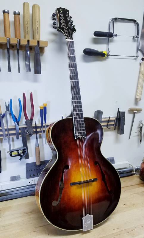 Octave mandolin guitar body top
